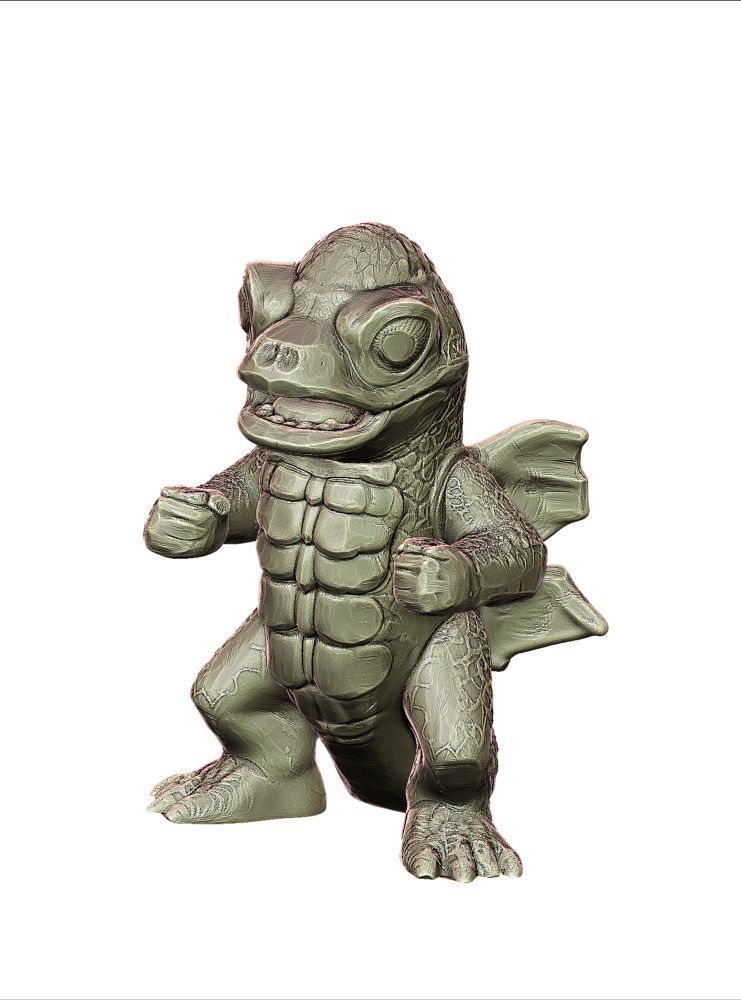 Collectible toy package for kaiju retro toys and sofubi  3D print model_3