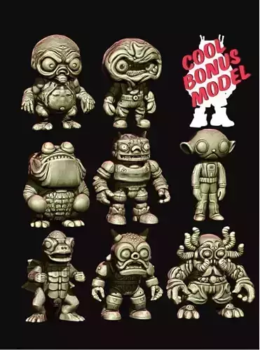 Collectible toy package for kaiju retro toys and sofubi  3D print model