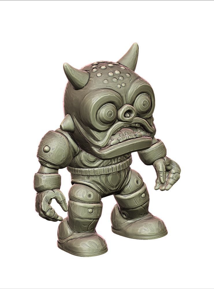 Collectible toy package for kaiju retro toys and sofubi  3D print model_5