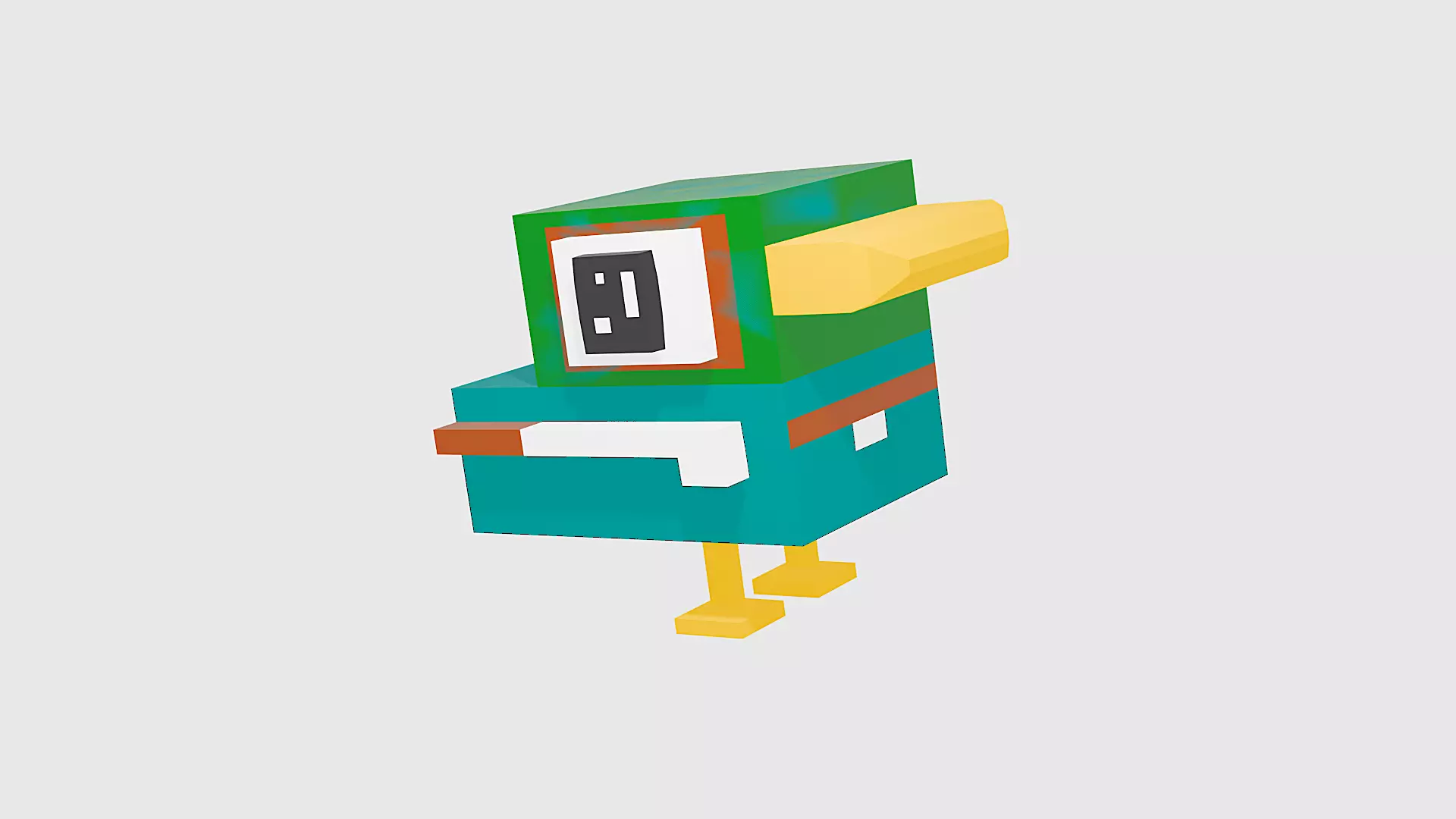 Minecraft Duck Free low-poly 3D model