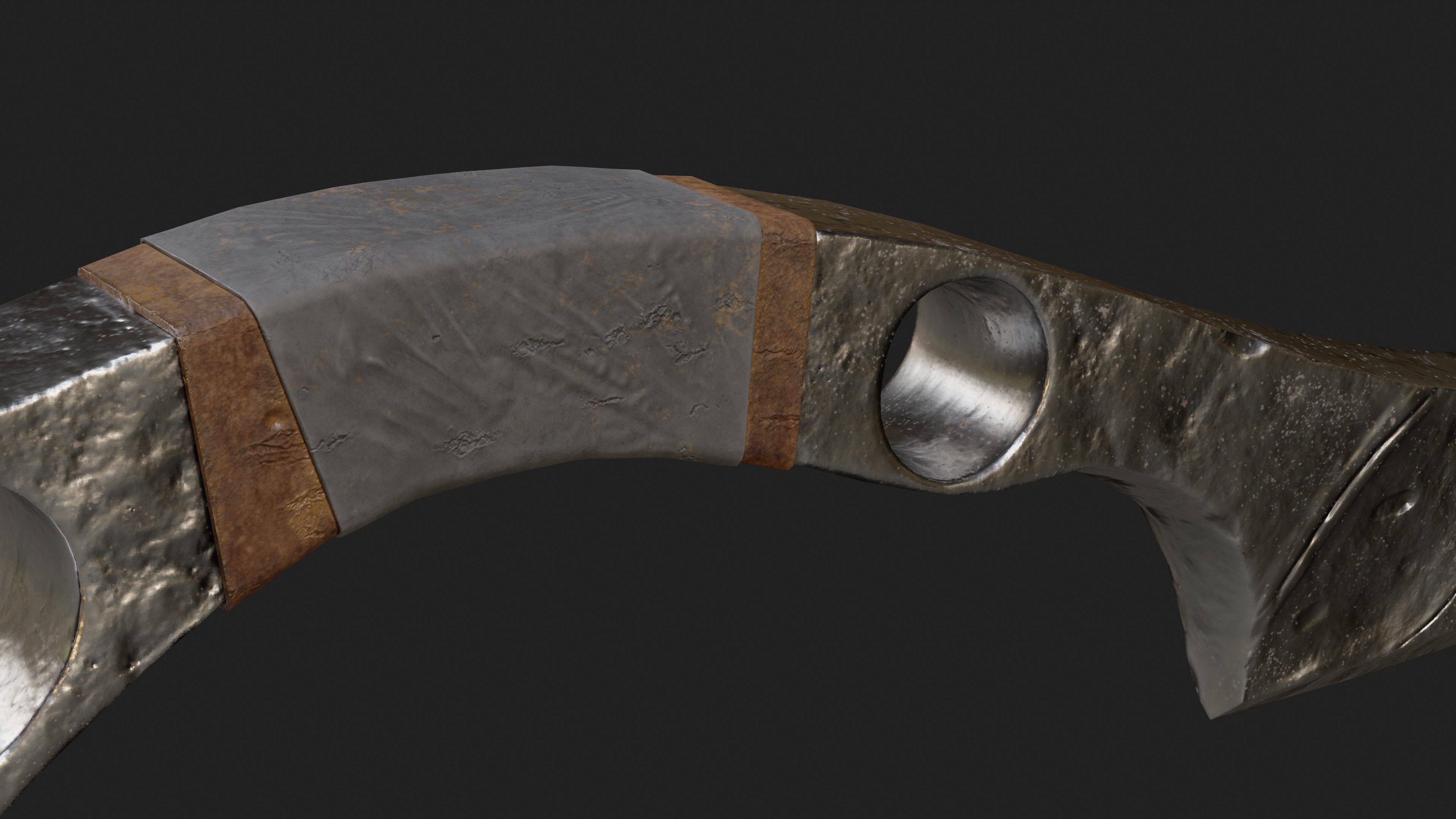 Antique Knife Game Ready Low-poly 3D model_3