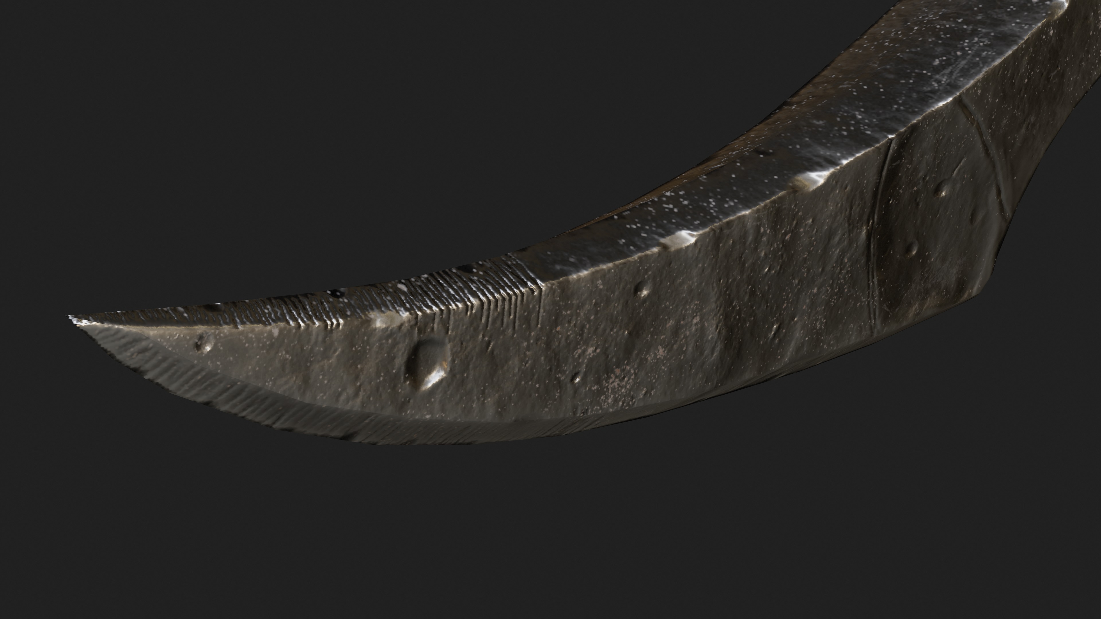 Antique Knife Game Ready Low-poly 3D model_4