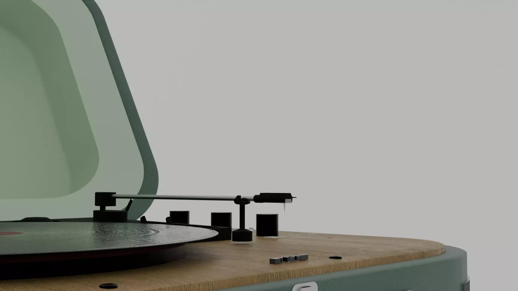 Vinyl Record Player Low-poly 3D model