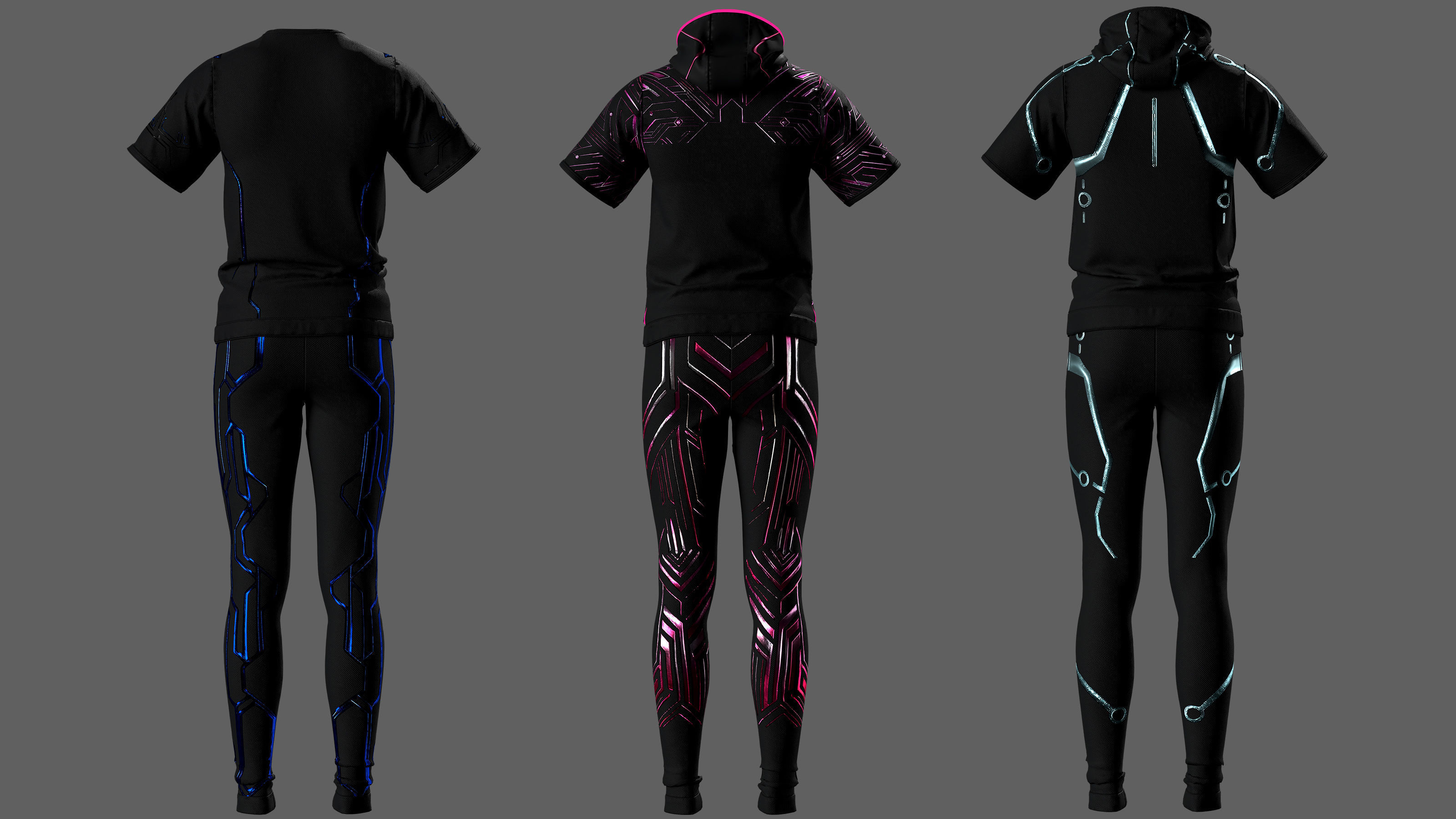 5 Future Glow Activewear Set 3D model_2