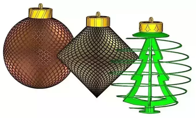 Adorable Winter Wonderland Three Balls for Home Holiday Decor 3D print model
