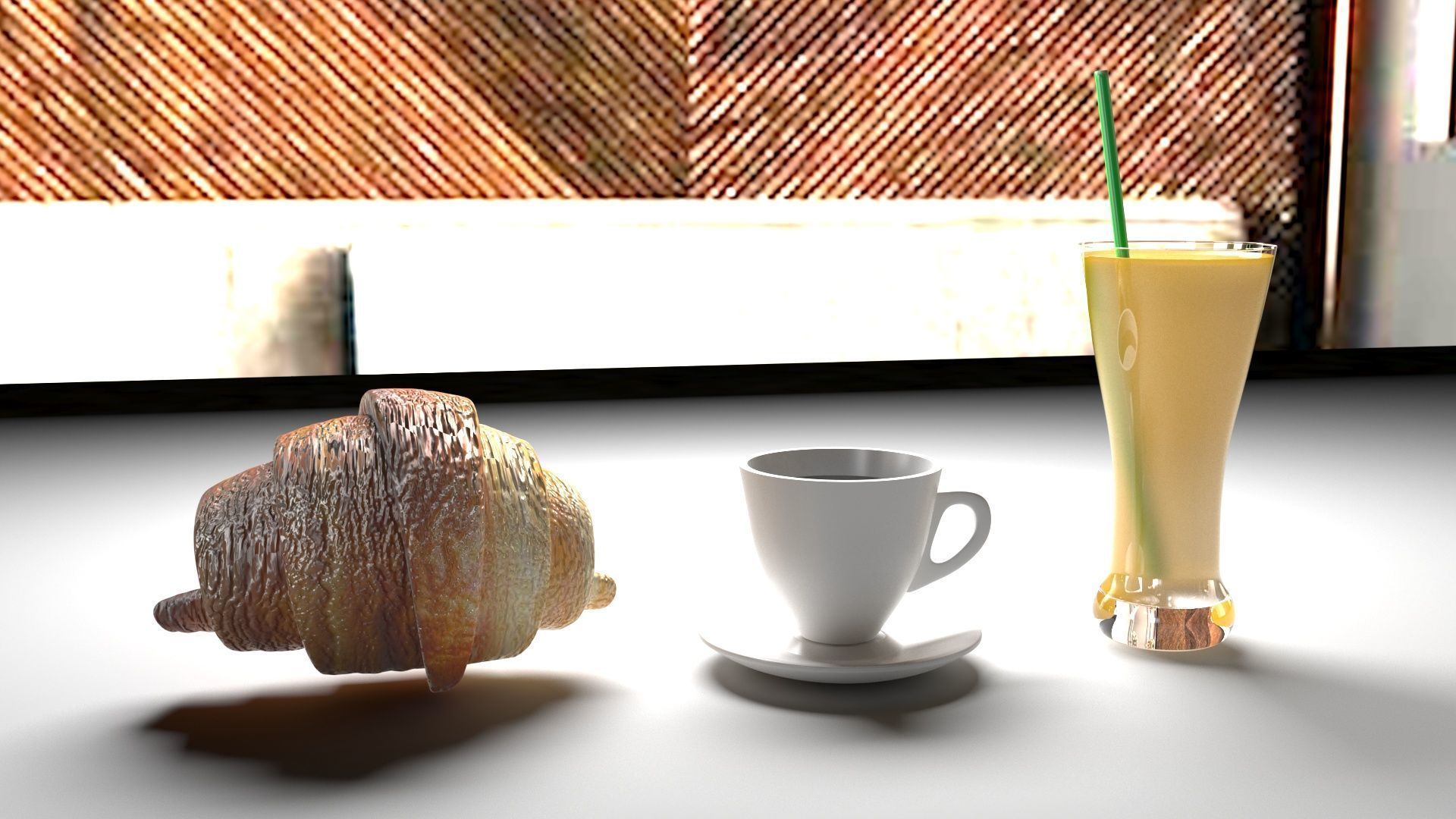 Continental Breakfast 3D model_2