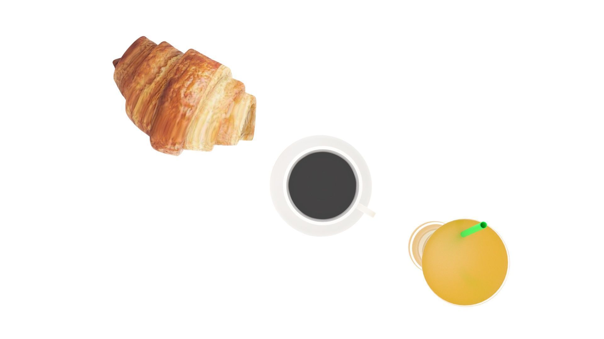 Continental Breakfast 3D model_9