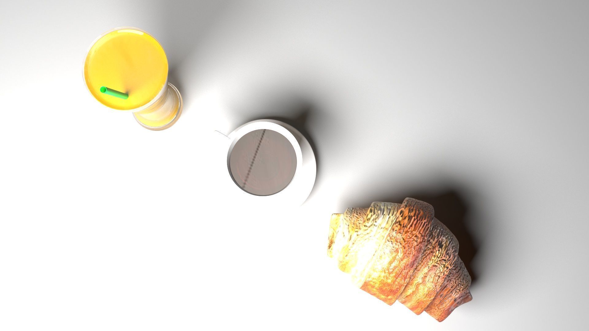 Continental Breakfast 3D model_1