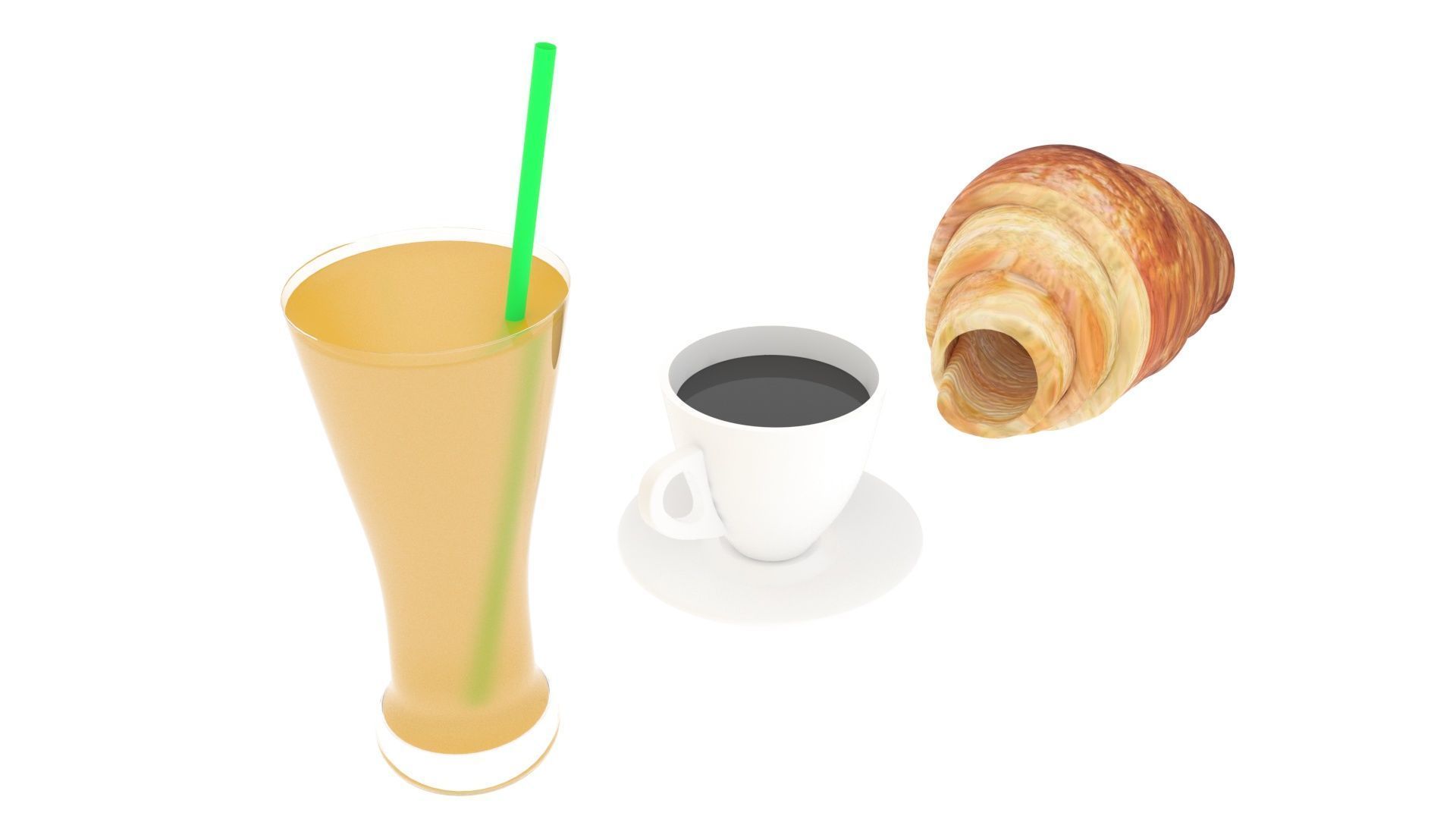 Continental Breakfast 3D model_6