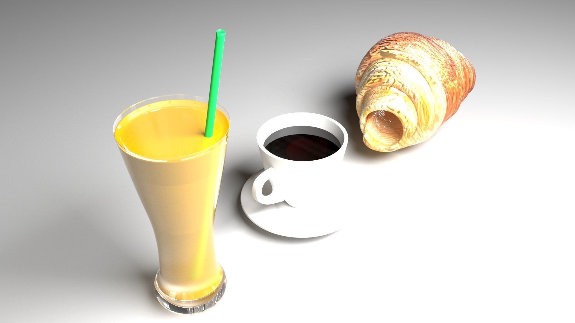 Continental Breakfast 3D model_4