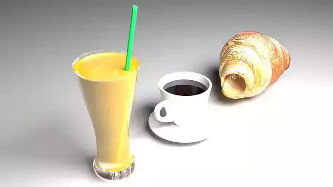 Continental Breakfast 3D model
