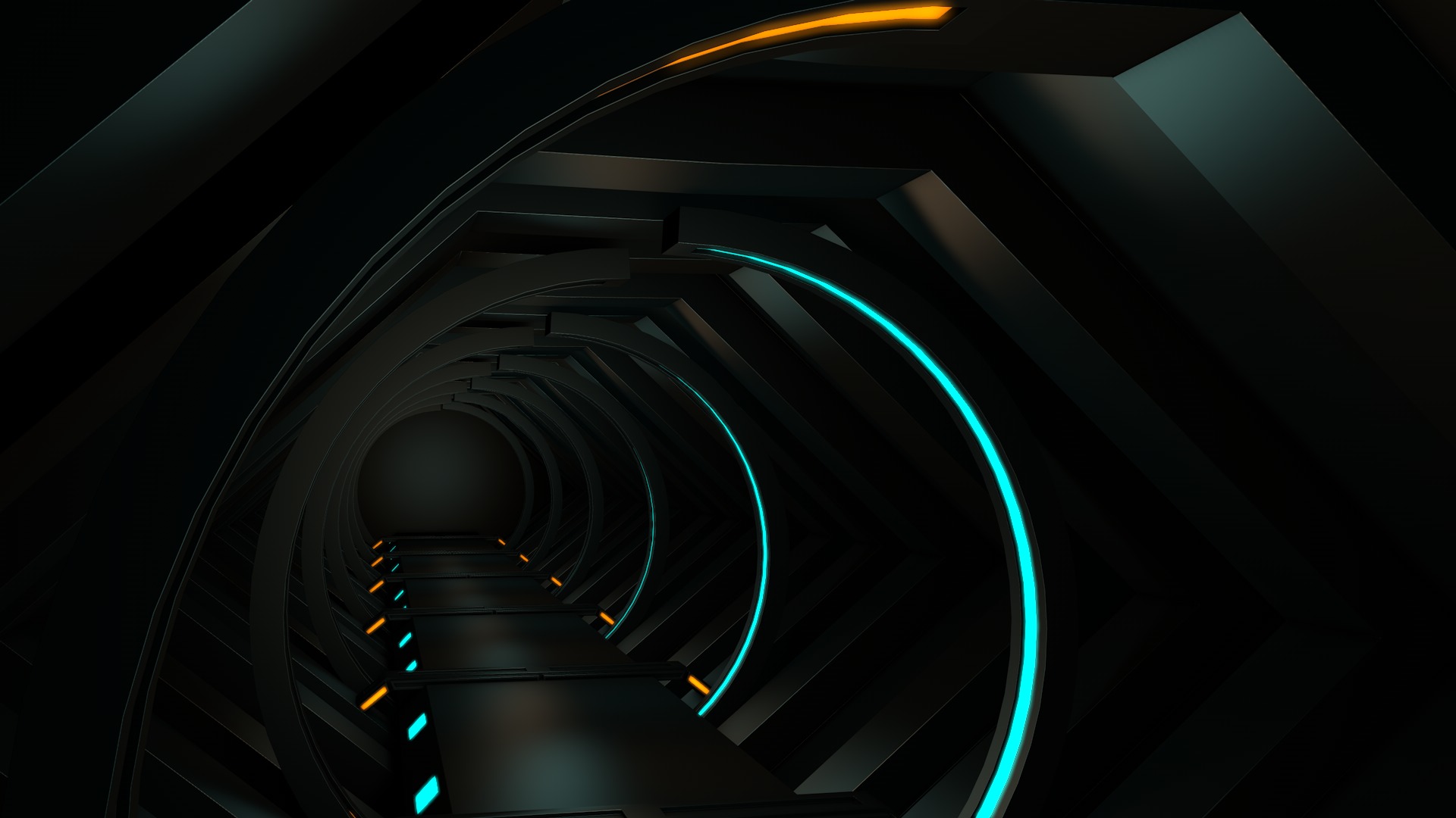 Sci Fi Tunnel 3D model_7