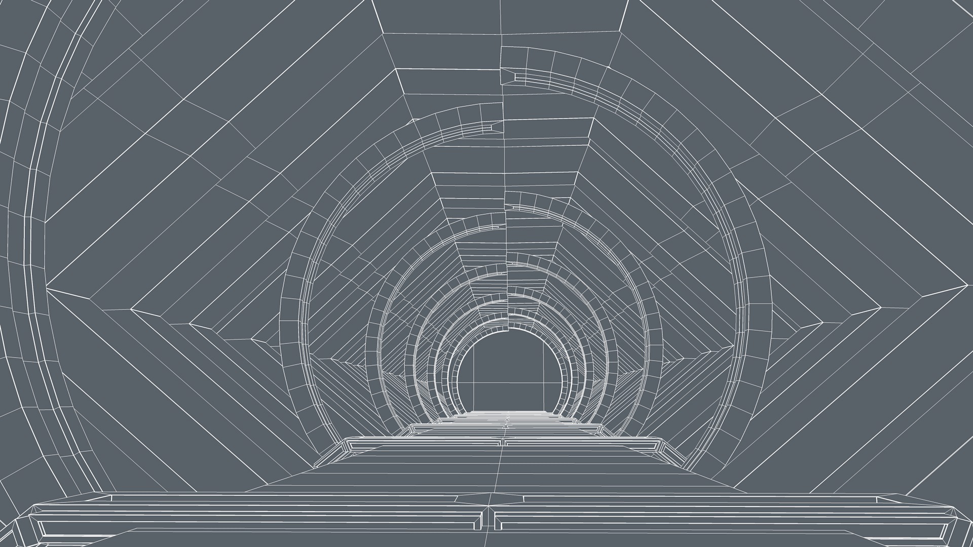 Sci Fi Tunnel 3D model_9