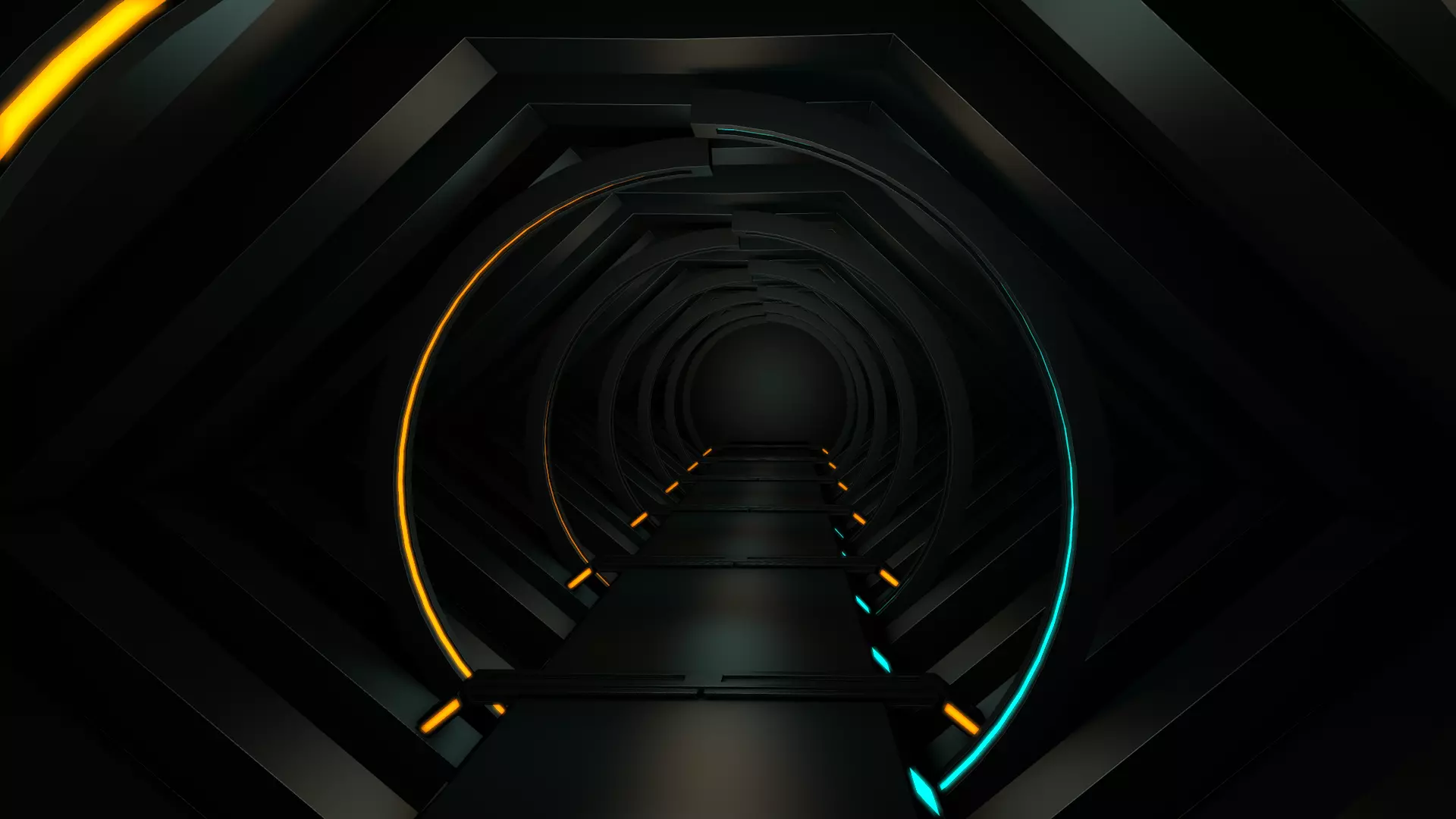 Sci Fi Tunnel 3D model_0
