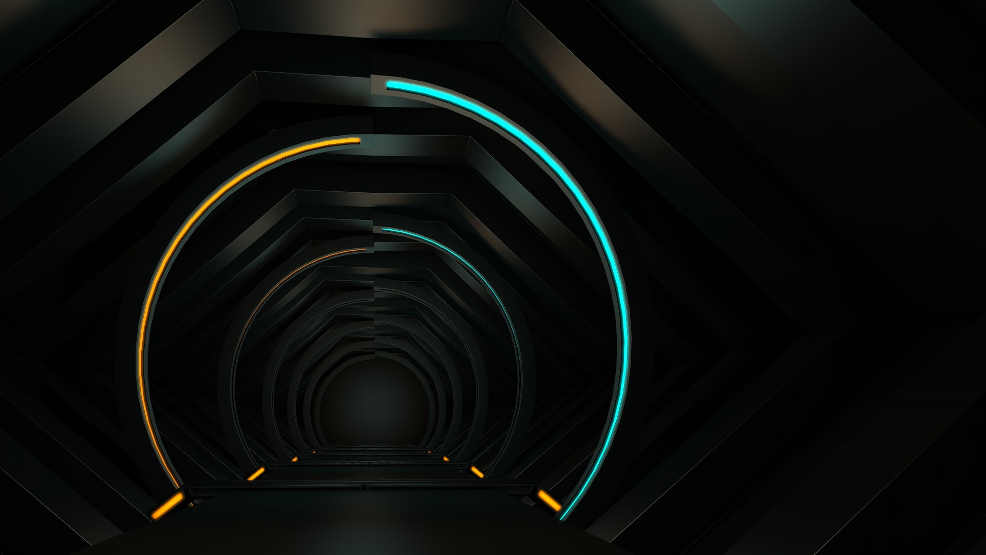 Sci Fi Tunnel 3D model_6