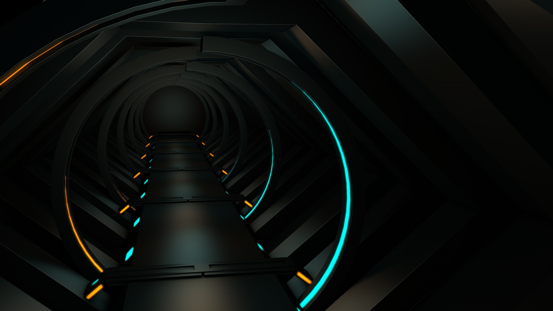 Sci Fi Tunnel 3D model_5