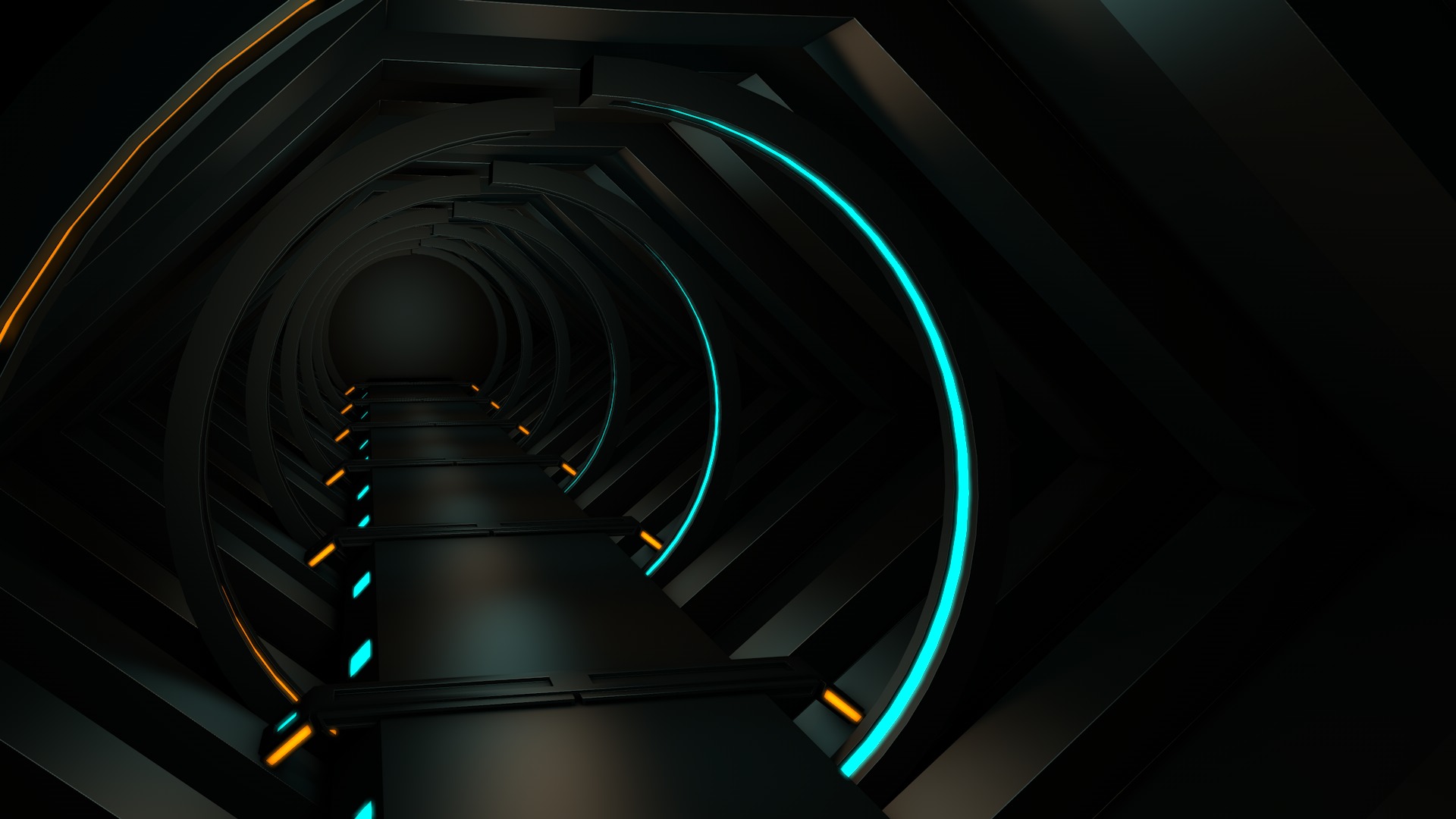 Sci Fi Tunnel 3D model_4