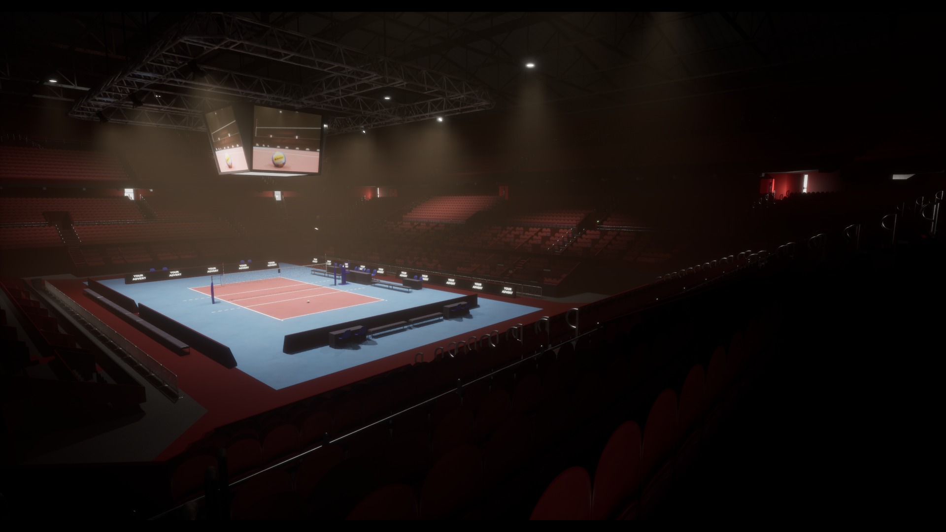 Volleyball Arena Low-poly 3D model_2