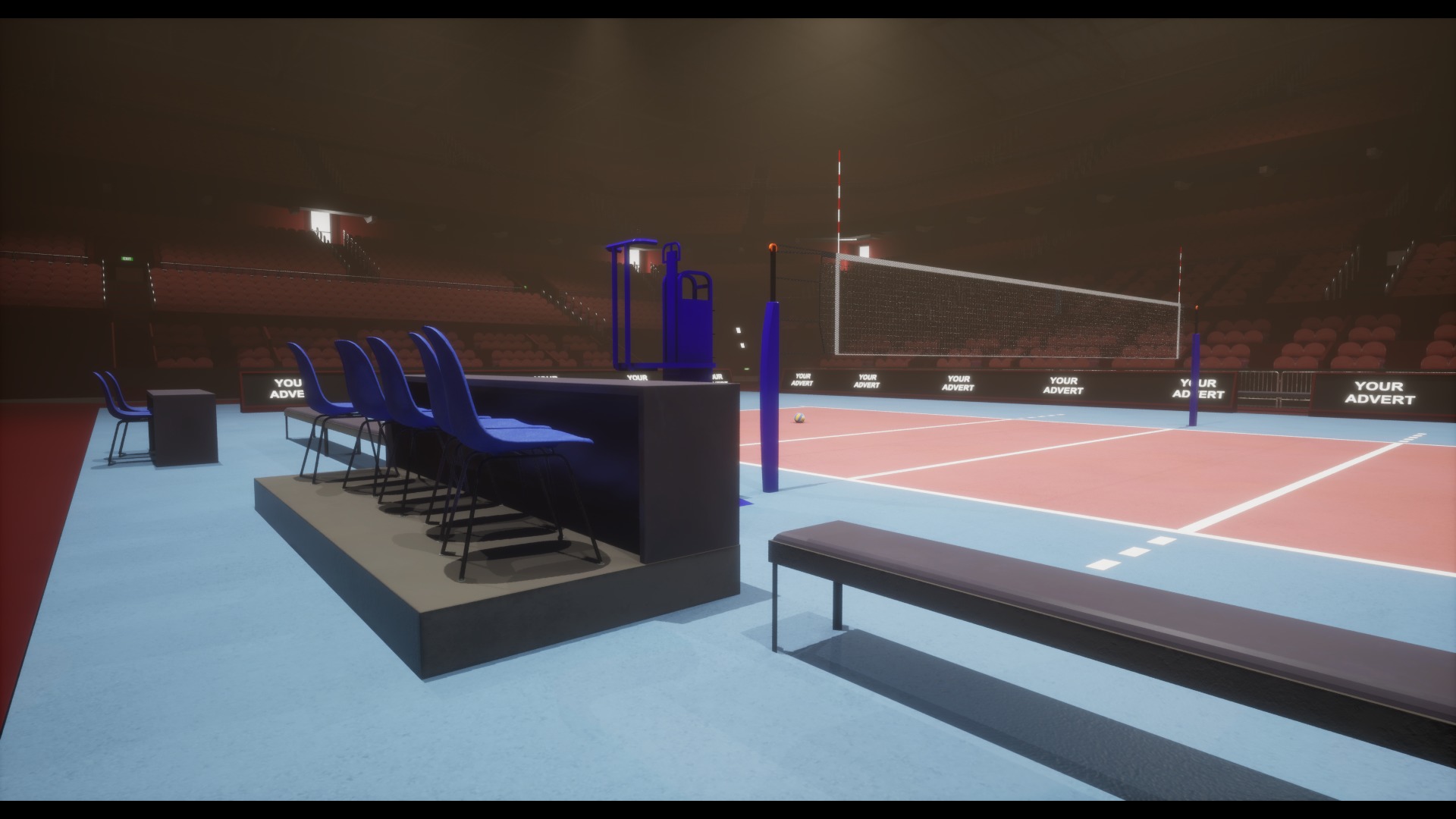 Volleyball Arena Low-poly 3D model_5