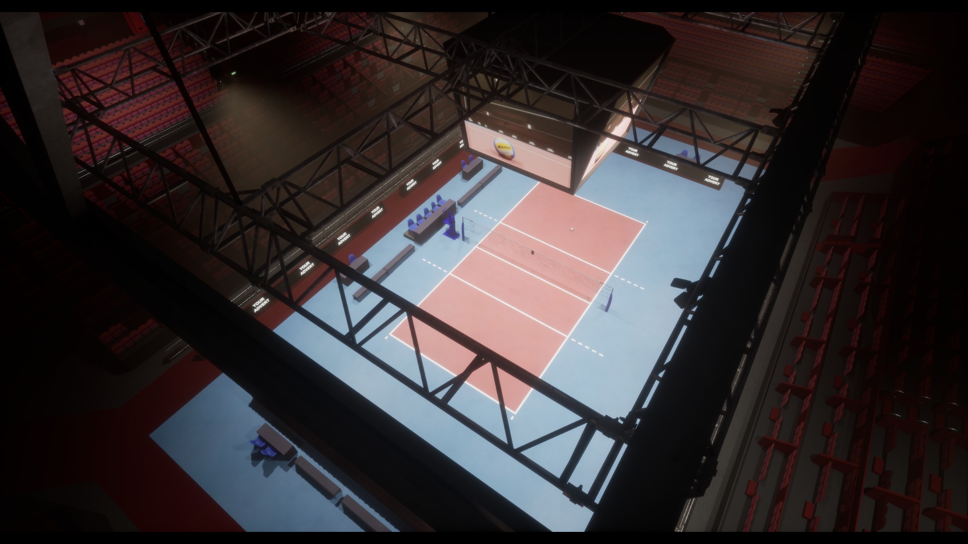 Volleyball Arena Low-poly 3D model_4