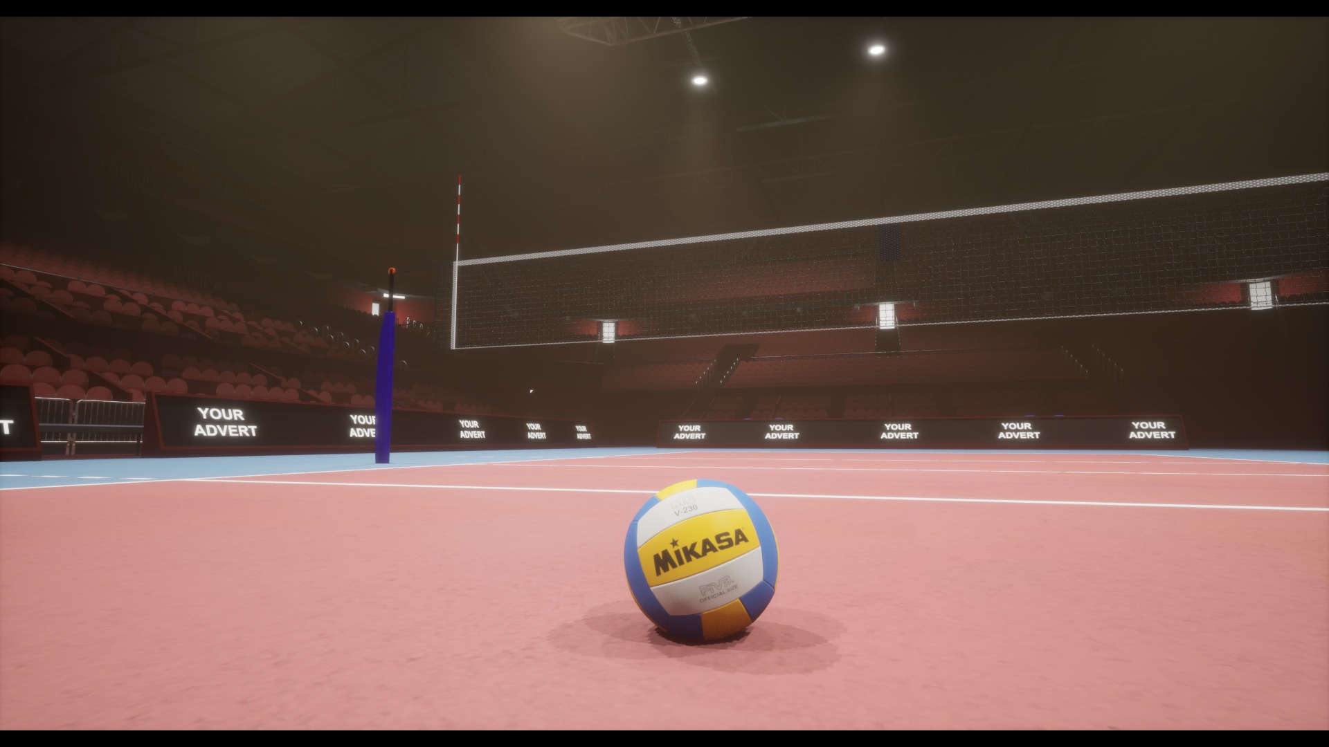 Volleyball Arena Low-poly 3D model_1