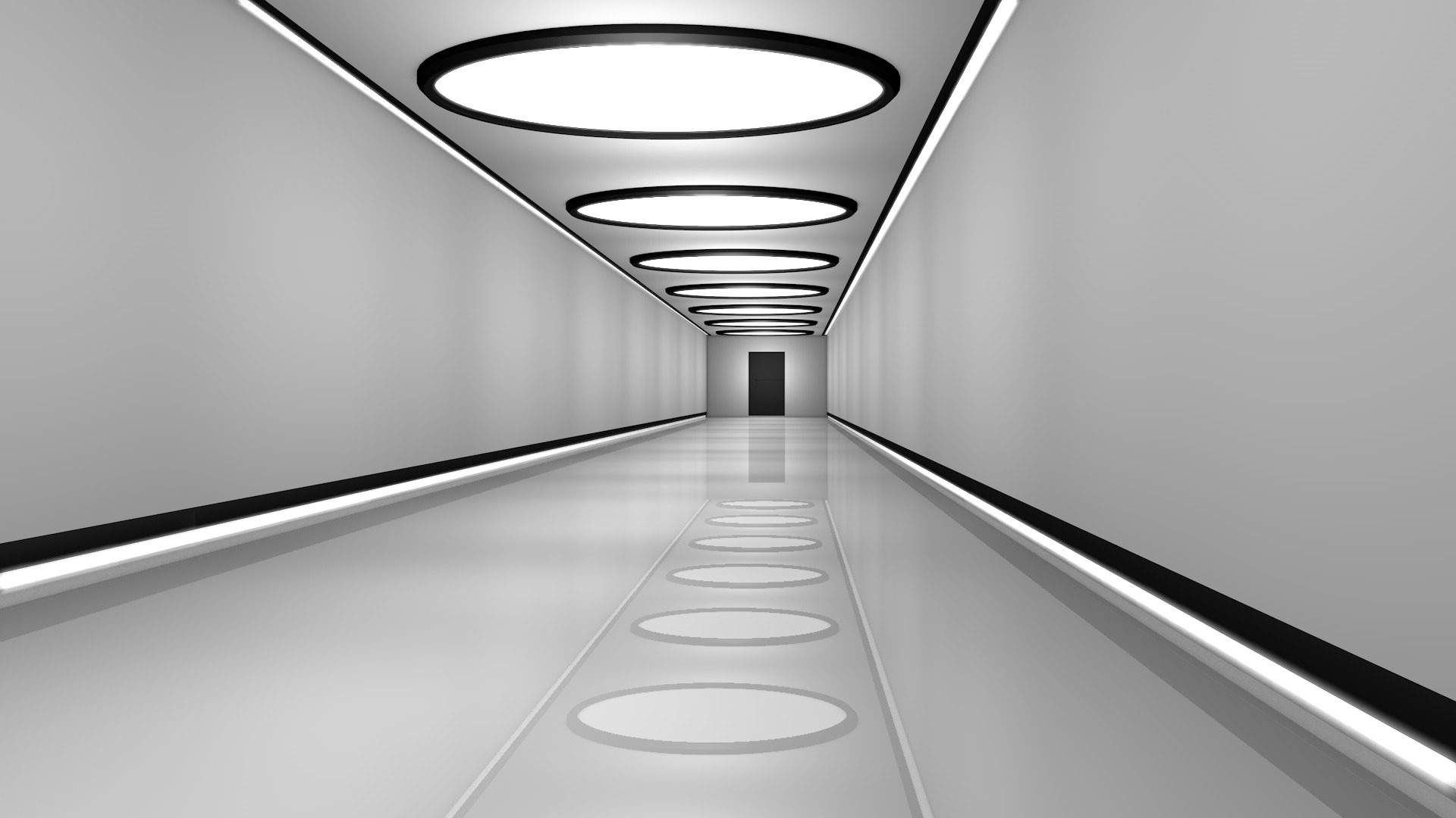 Sci Fi Corridor 3D model_2