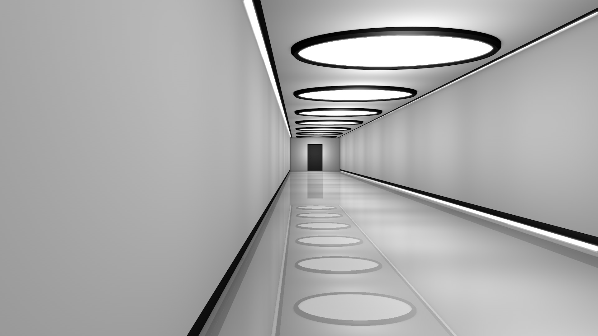Sci Fi Corridor 3D model_1