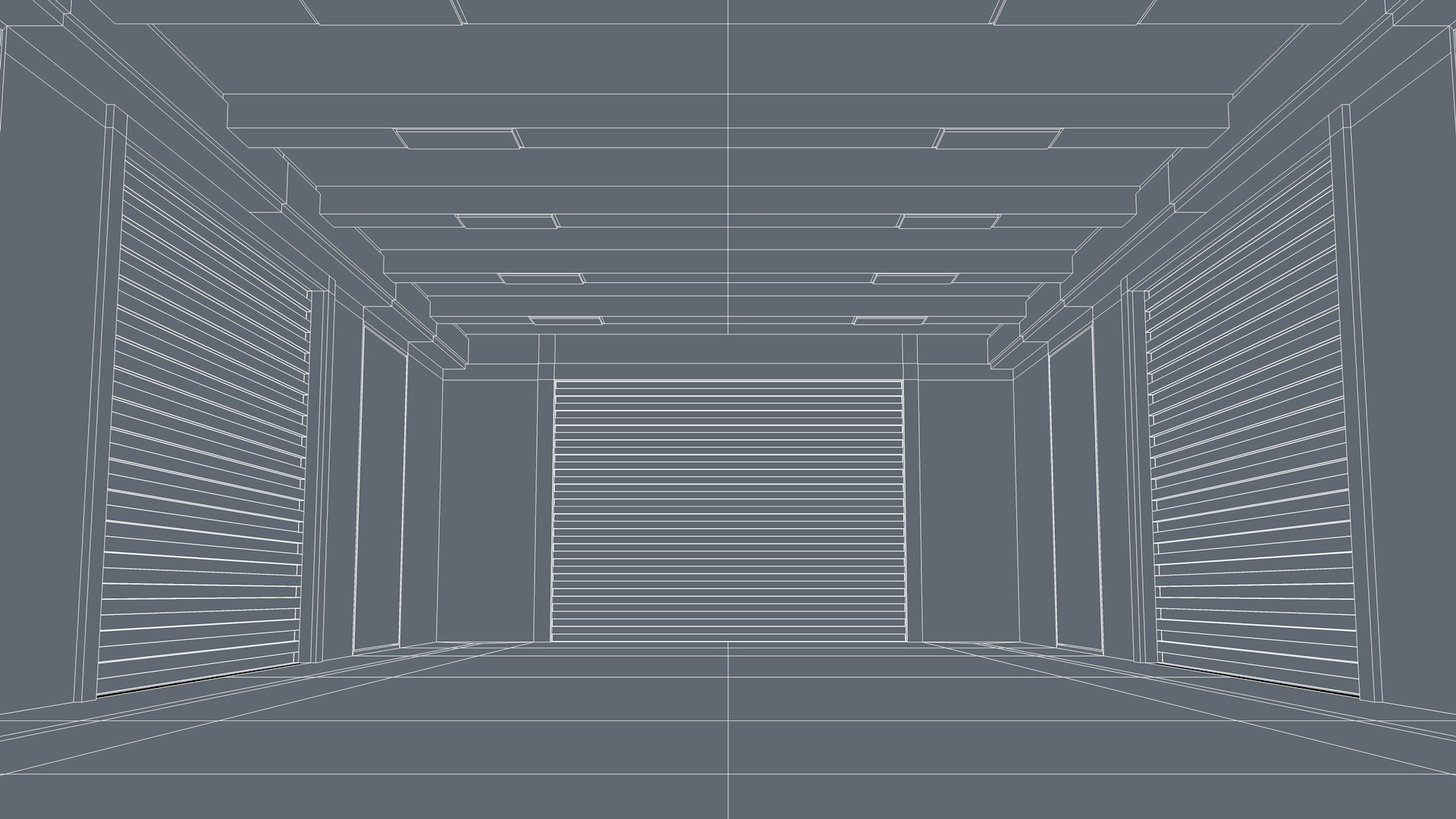 Empty industrial space 3D model_6