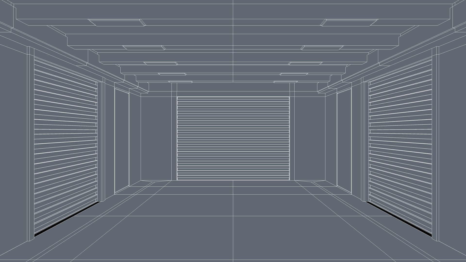 Empty industrial space 3D model_5