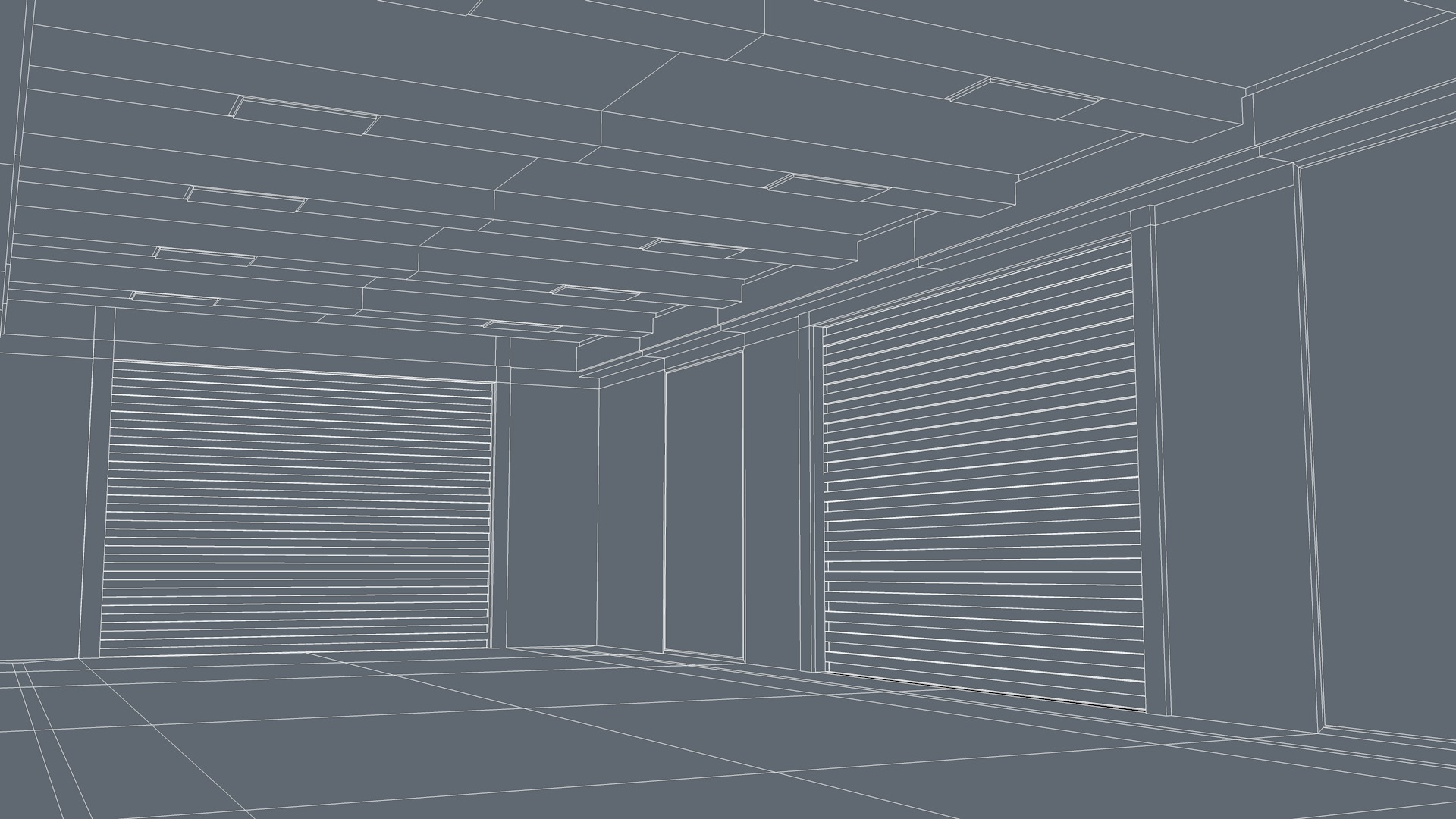 Empty industrial space 3D model_8