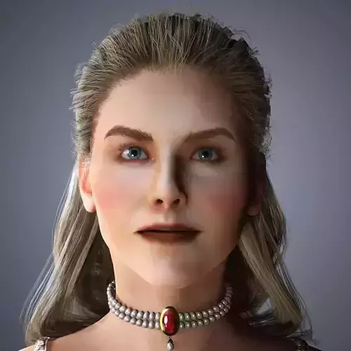 Nicole Kidman Character Low-poly 3D model
