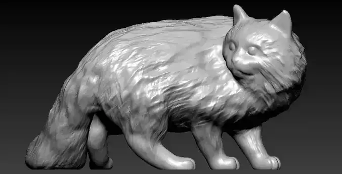 The hairy cat model - 3D print
