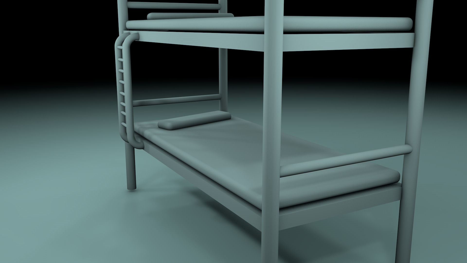 Prison Bed 3D model_5