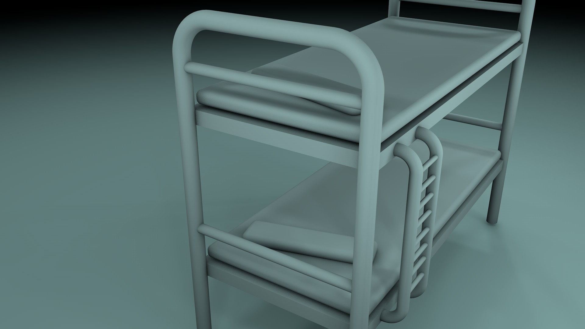 Prison Bed 3D model_7