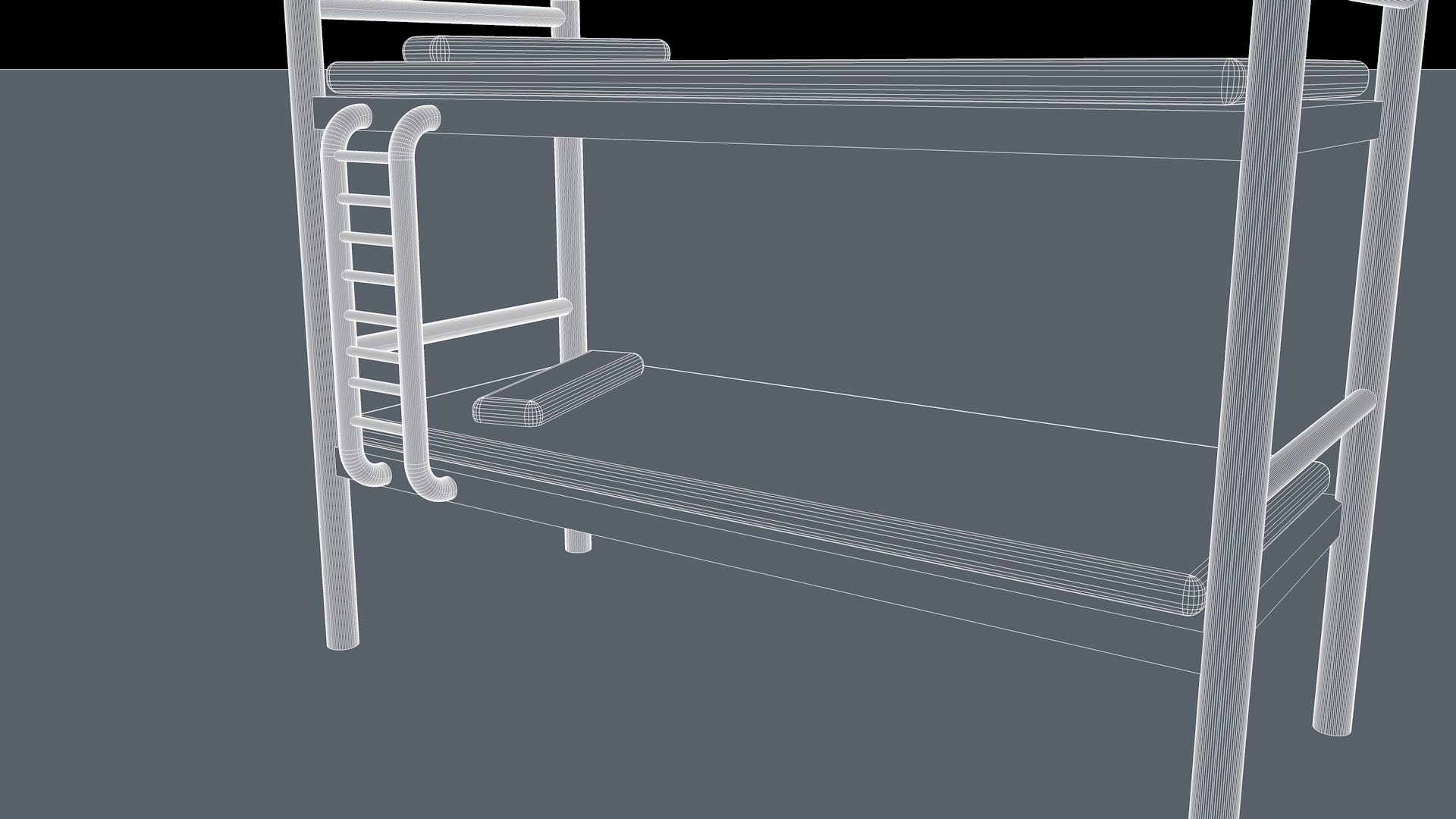 Prison Bed 3D model_12
