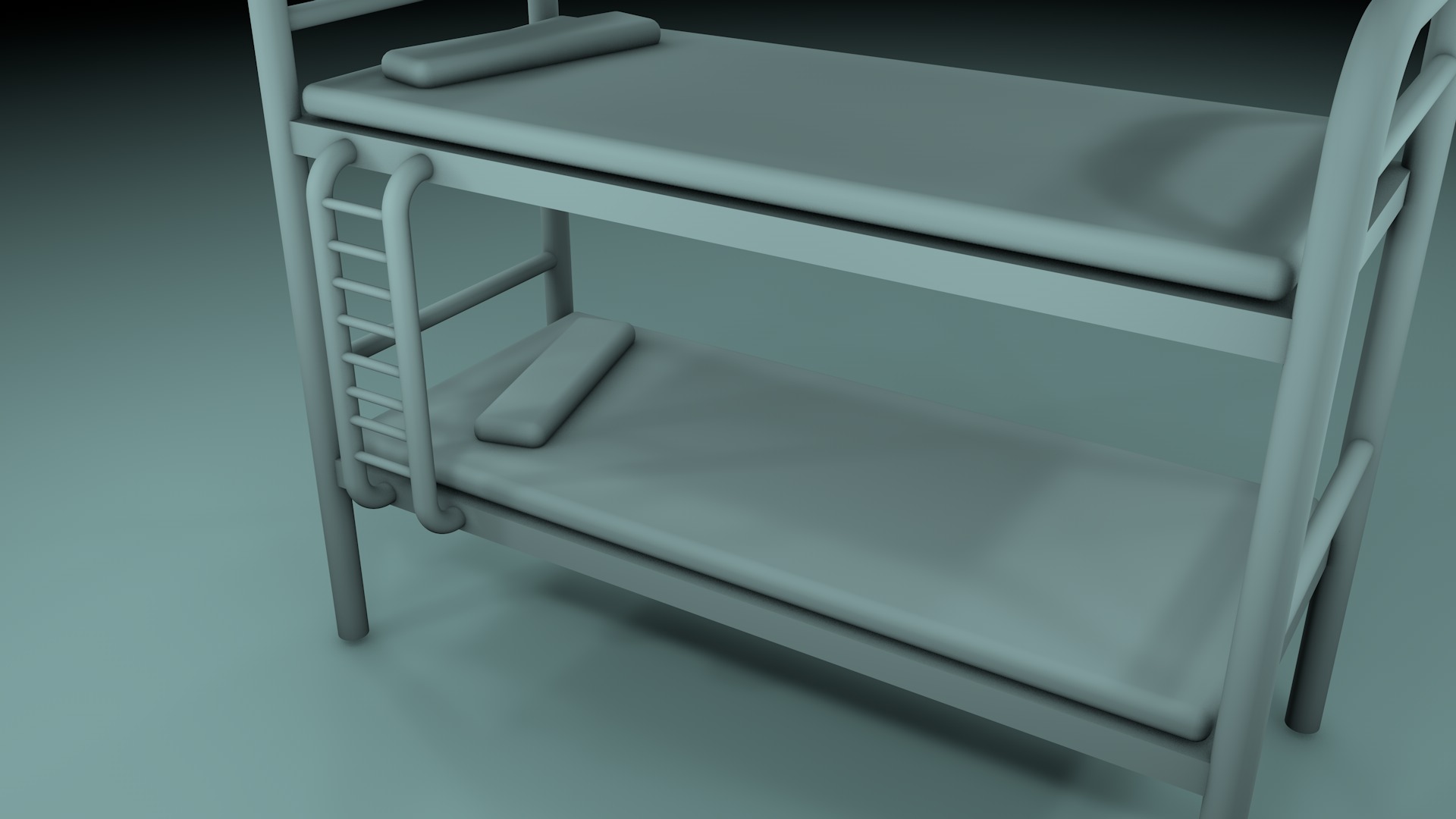 Prison Bed 3D model_3