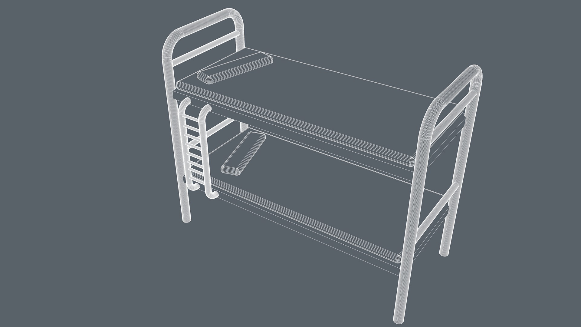 Prison Bed 3D model_8