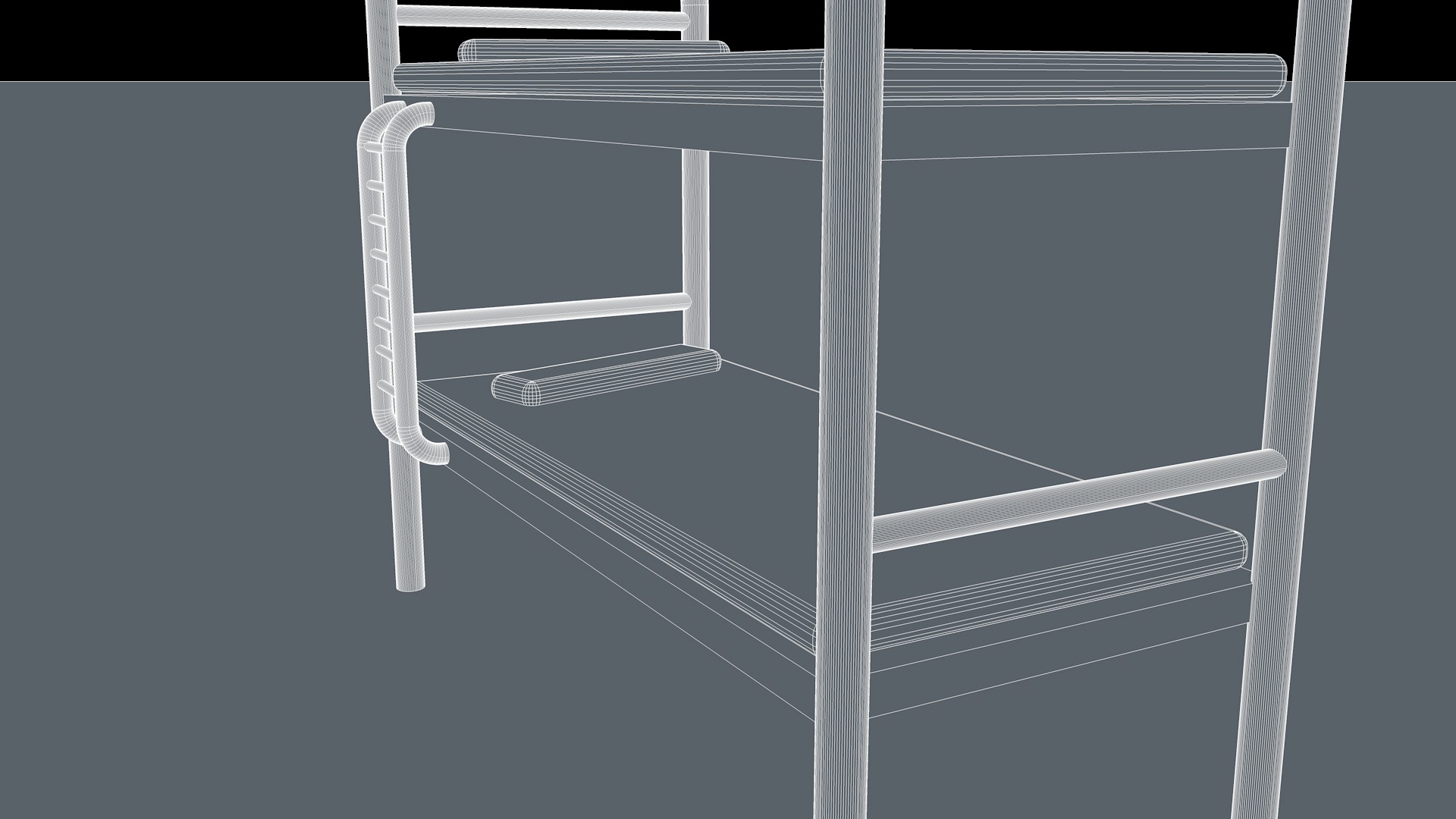 Prison Bed 3D model_13