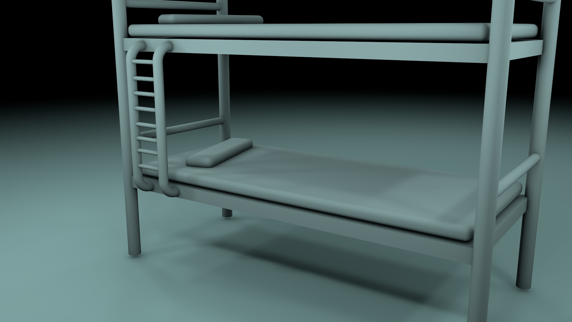 Prison Bed 3D model_4