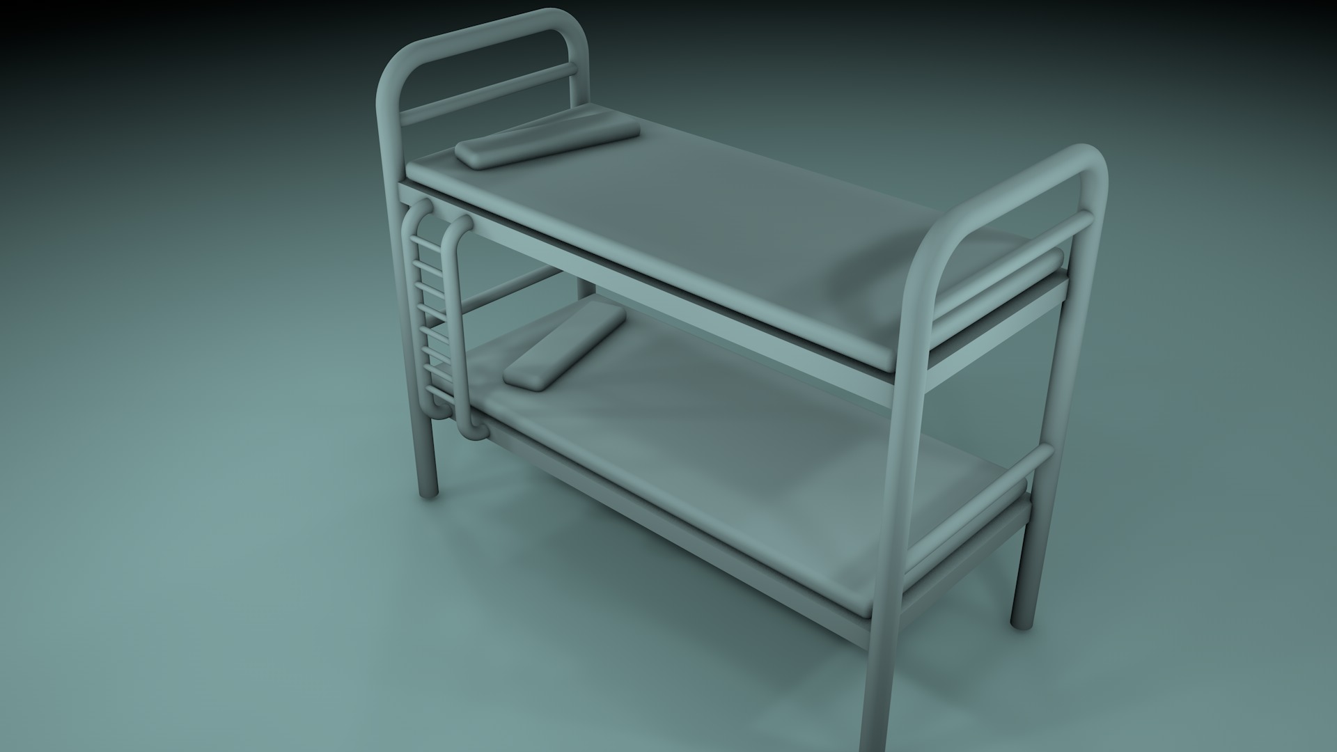 Prison Bed 3D model_2