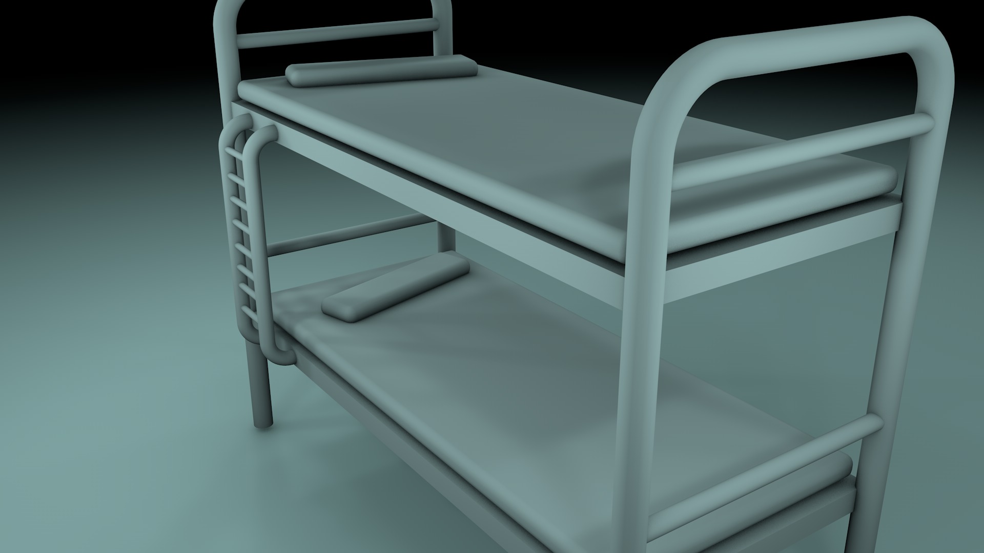 Prison Bed 3D model_6