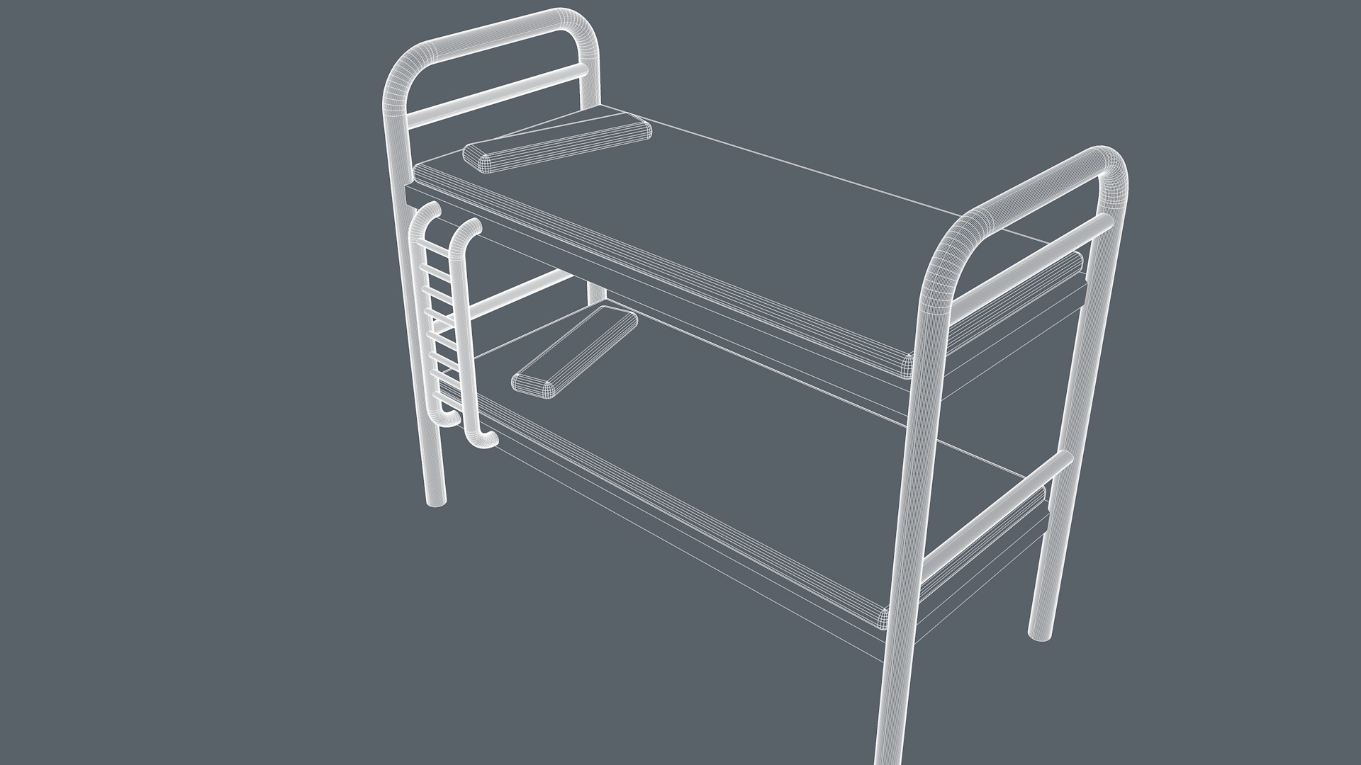 Prison Bed 3D model_10