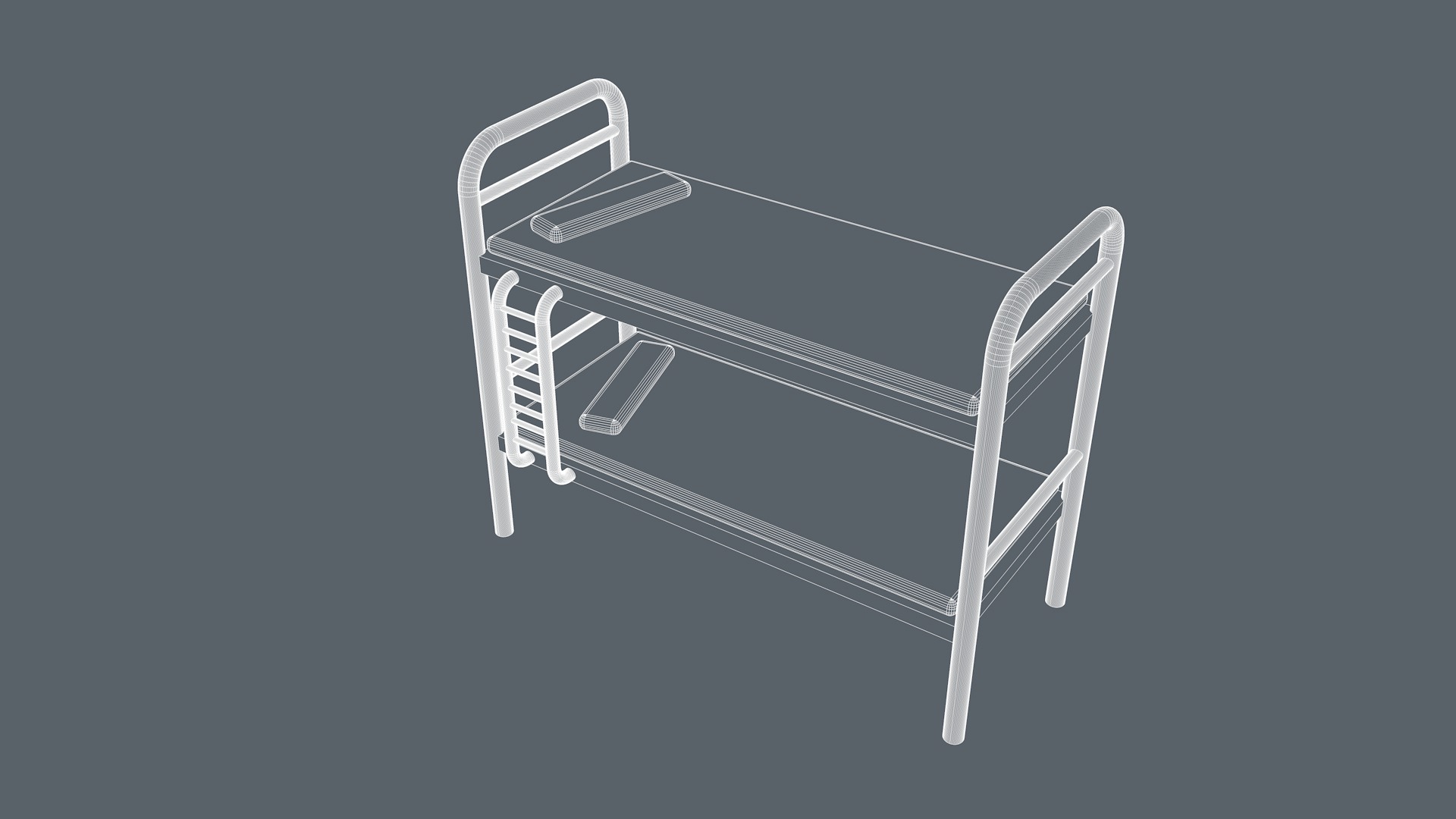 Prison Bed 3D model_9