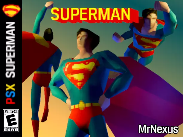 PSX Superman 70s Low-poly 3D model