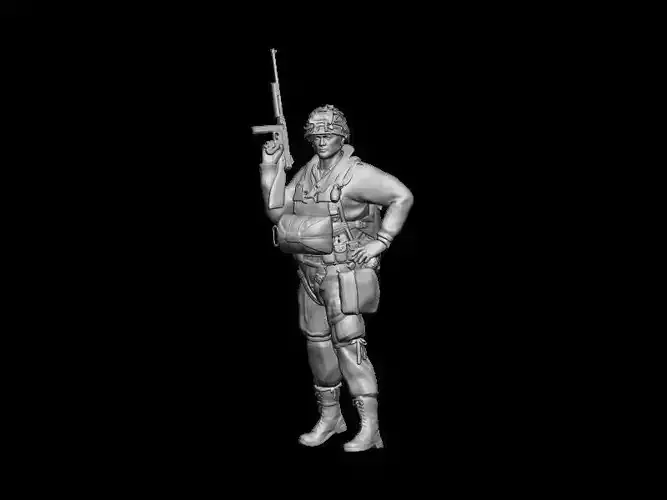 SOLDADO PARACAIDISTA POSE THOMPSON 3D print model
