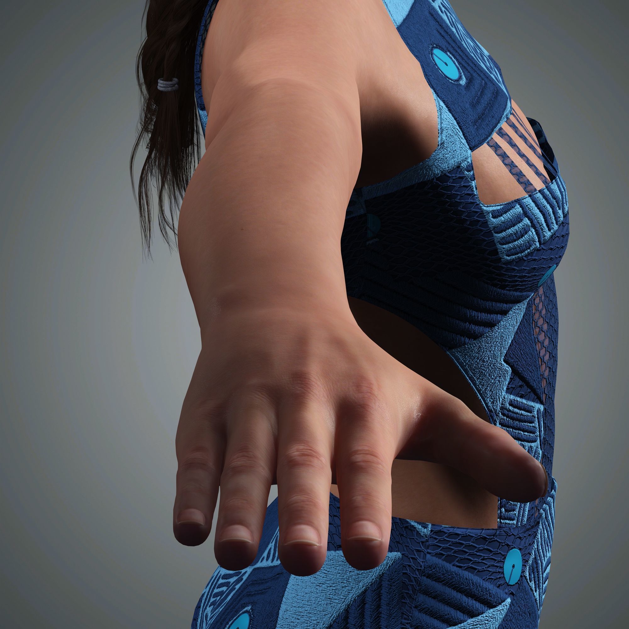 Keira Knightley Character 3D Model Low-poly Low-poly 3D model_17