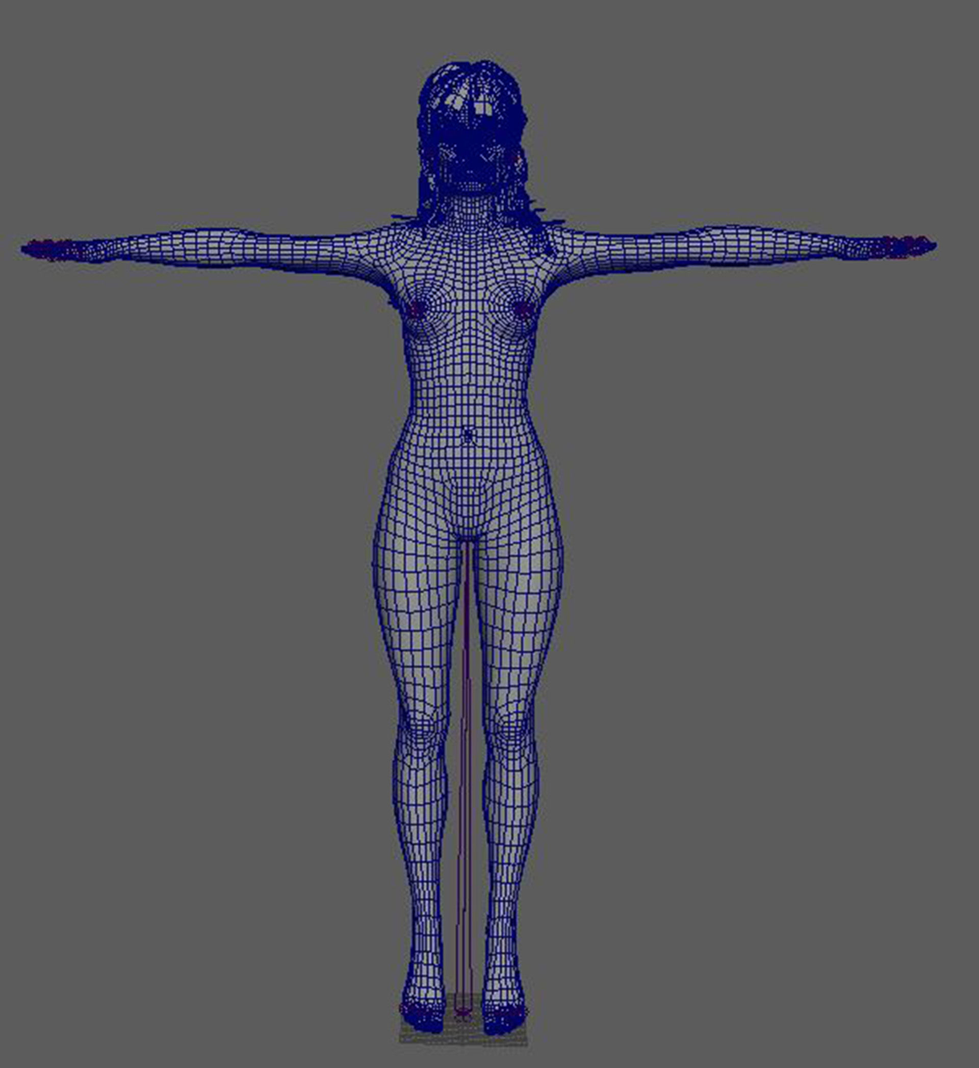 Keira Knightley Character 3D Model Low-poly Low-poly 3D model_21