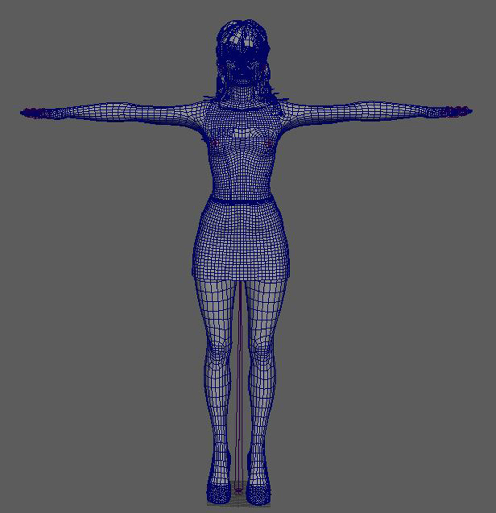 Keira Knightley Character 3D Model Low-poly Low-poly 3D model_20