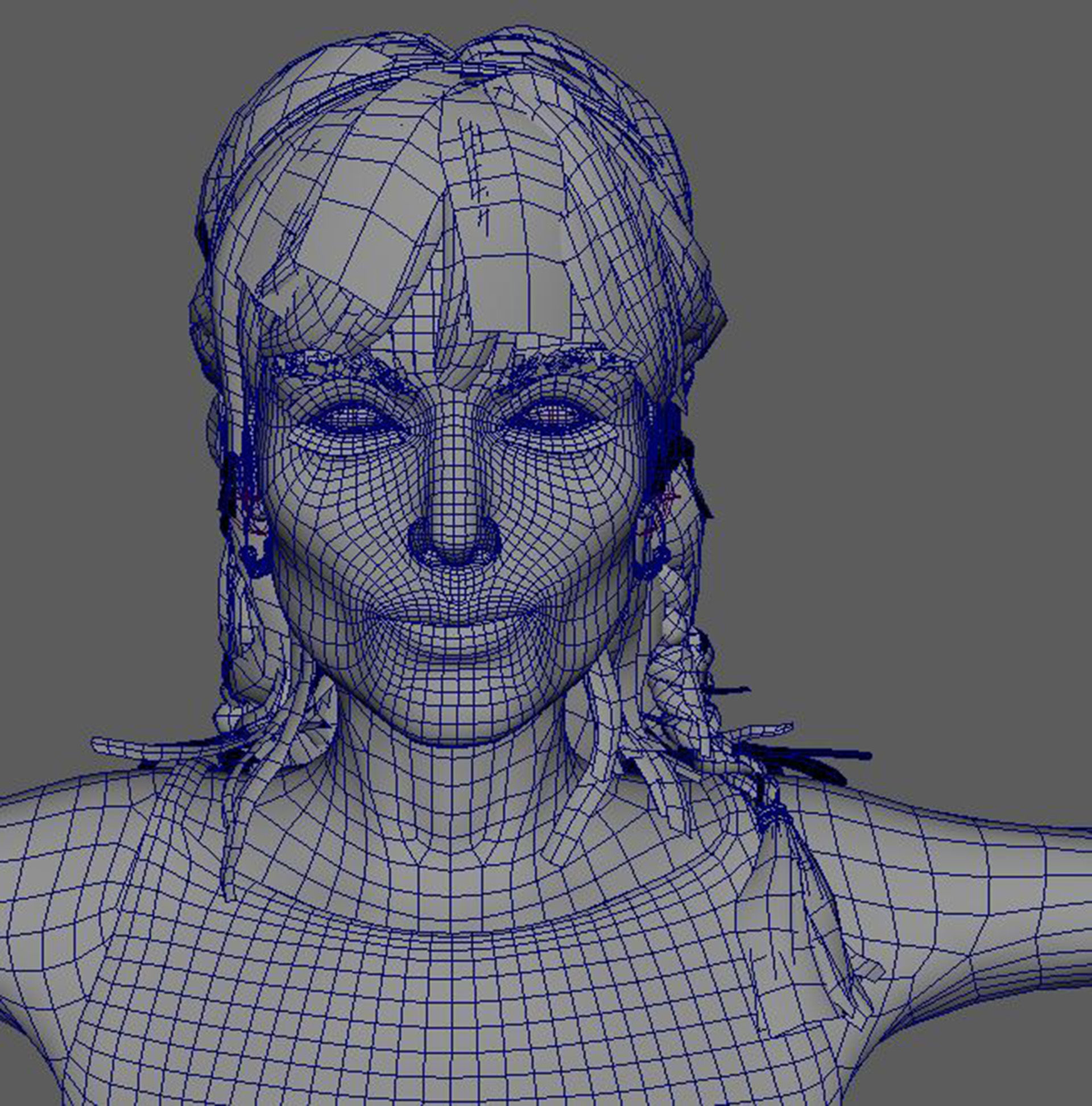 Keira Knightley Character 3D Model Low-poly Low-poly 3D model_19