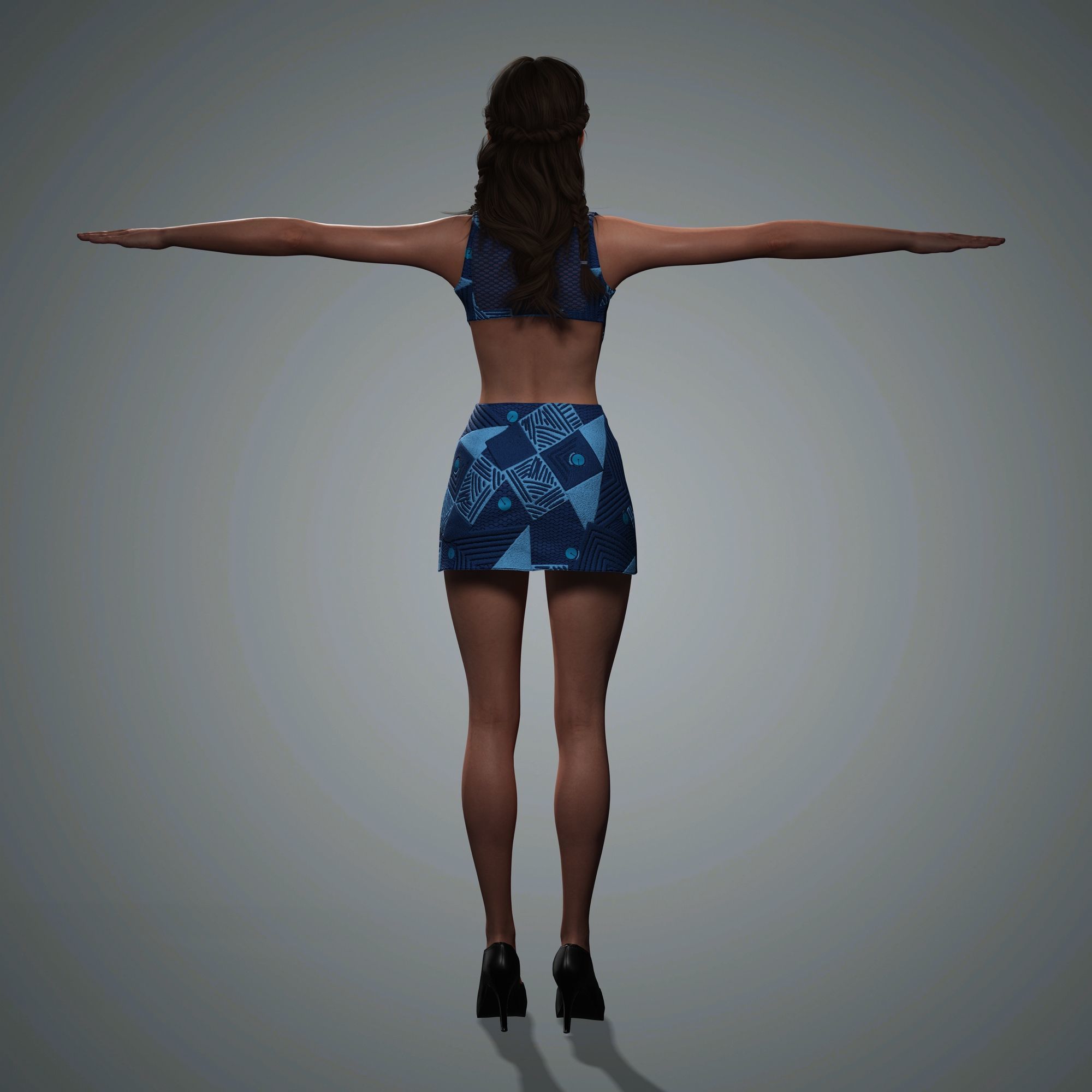 Keira Knightley Character 3D Model Low-poly Low-poly 3D model_14